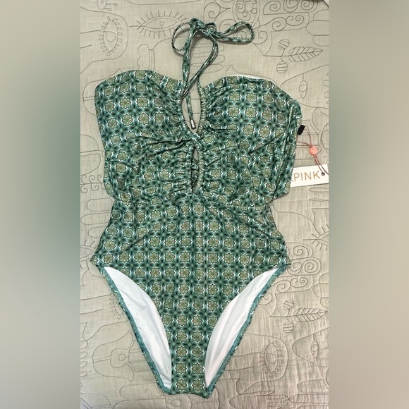 NWT MINKPINK Cintia One Piece Sz Large (US 8) Greenery Adjustable - Picture 5 of 9